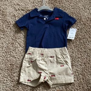 Carters 3m Polo + Short Combo
